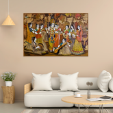 Radha Krishna Rashleela Canvas Wall Paintings